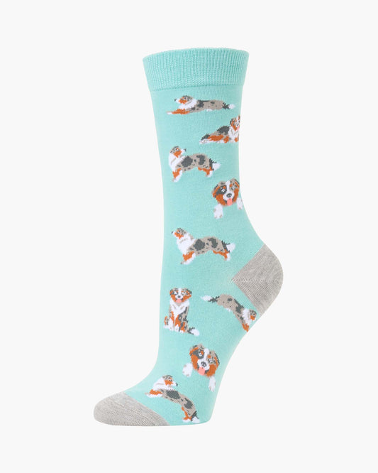 WOMENS AUSTRALIAN SHEPHERD BAMBOO SOCK