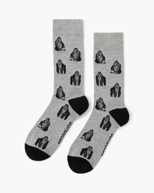 MENS SILVERBACK GORILLA BAMBOO SOCK