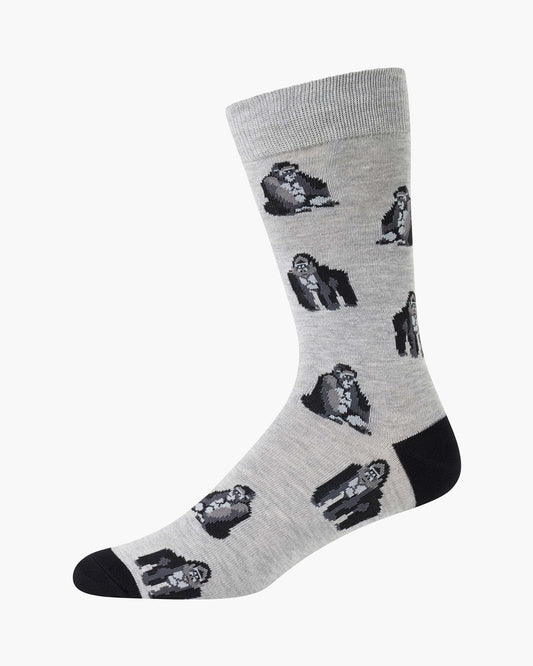 MENS SILVERBACK GORILLA BAMBOO SOCK