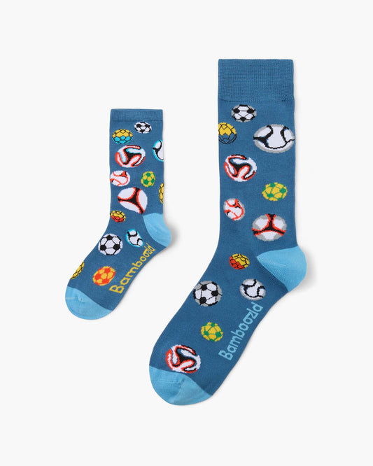 2PK DUO MENS & KIDS SOCCER BAMBOO SOCKS