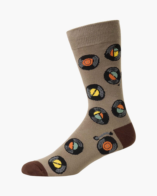 MENS SPIN IT VINYL BAMBOO SOCK