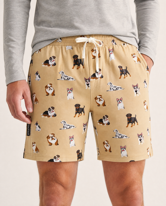 MENS FUR REAL BAMBOO JERSEY SLEEP SHORT