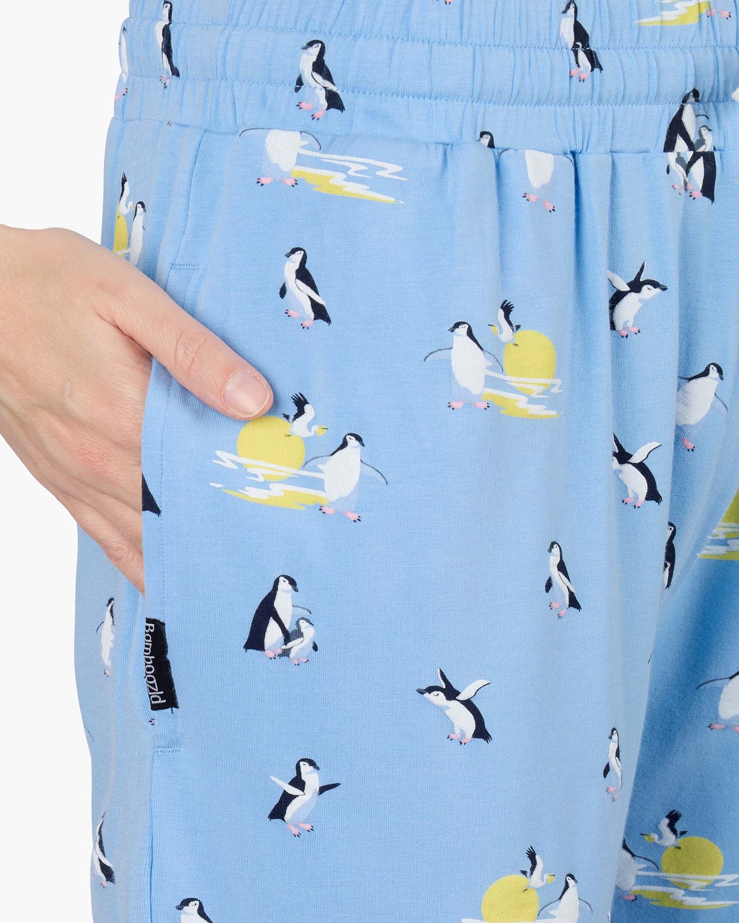 MENS SUNSET PENGUINS BAMBOO JERSEY SLEEP SHORT