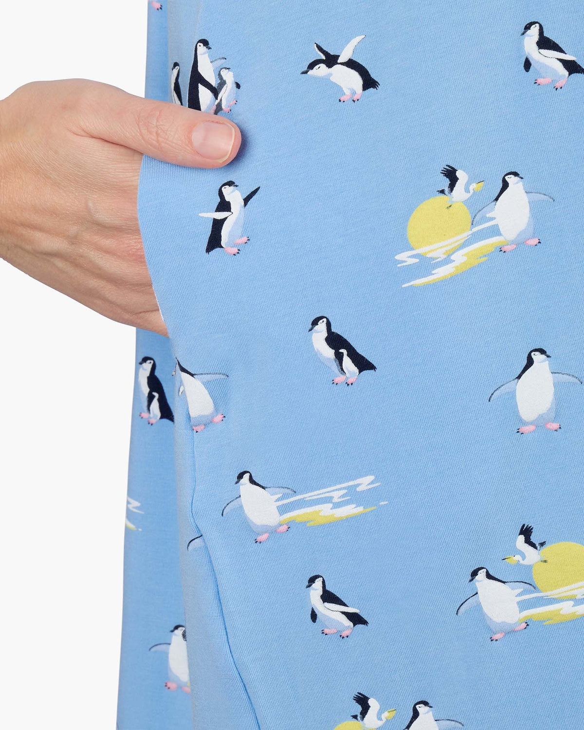 WOMENS SUNSET PENGUINS BAMBOO JERSEY SLEEP SHORT