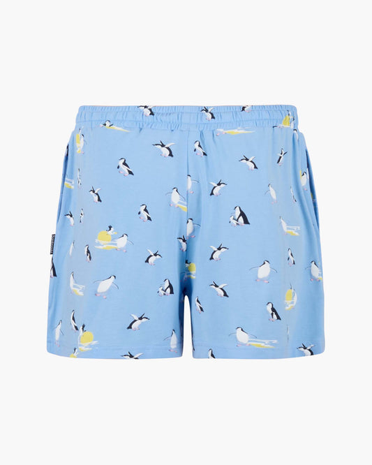 WOMENS SUNSET PENGUINS BAMBOO JERSEY SLEEP SHORT