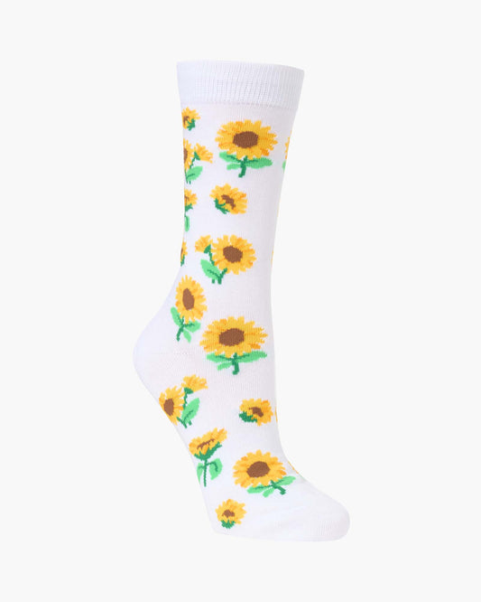 WOMENS SUNFLOWERS BAMBOO SOCK