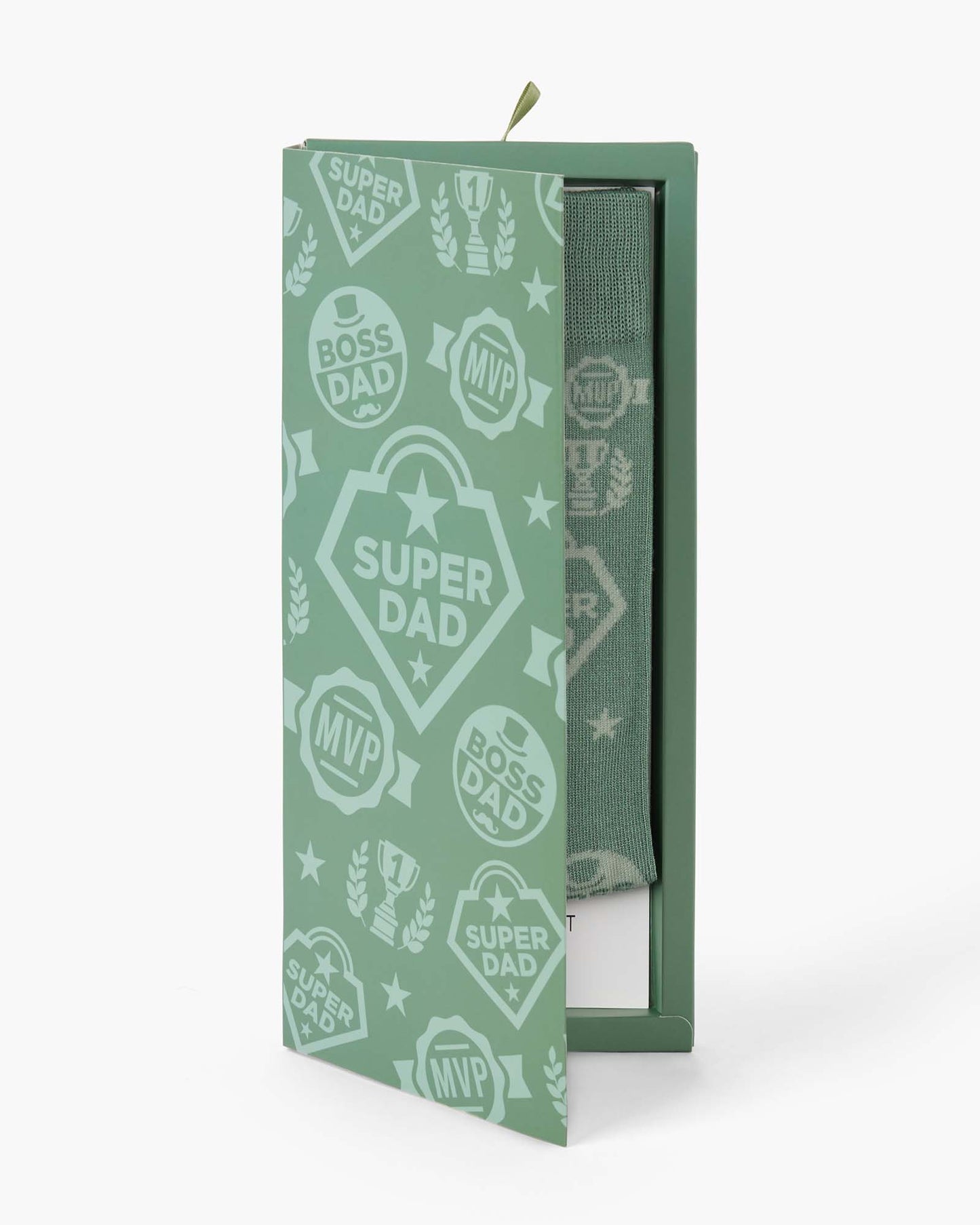 MENS SUPER DAD BAMBOO SOCK CARD