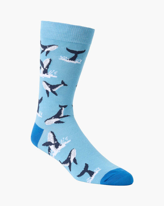 MENS THE BREACHER WHALE BAMBOO SOCK