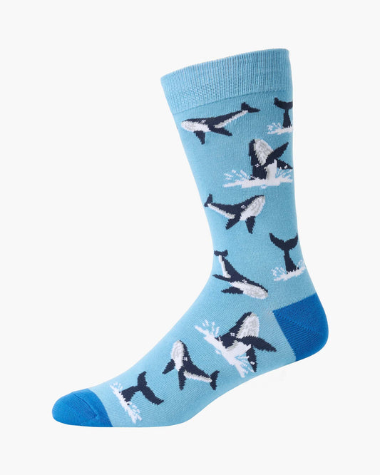 MENS THE BREACHER WHALE BAMBOO SOCK