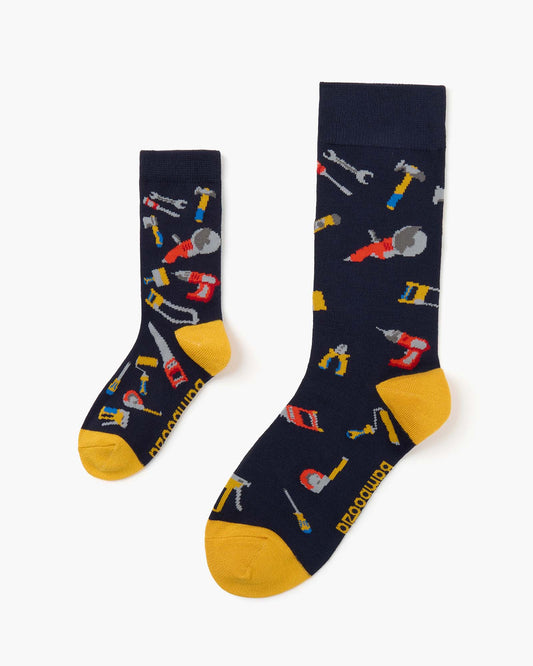 2PK DUO MENS & KIDS TRADIE BAMBOO SOCKS