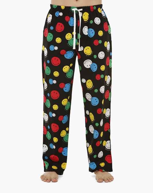 MENS SMILEY POSITIVE VIBES BAMBOO SLEEP PANT