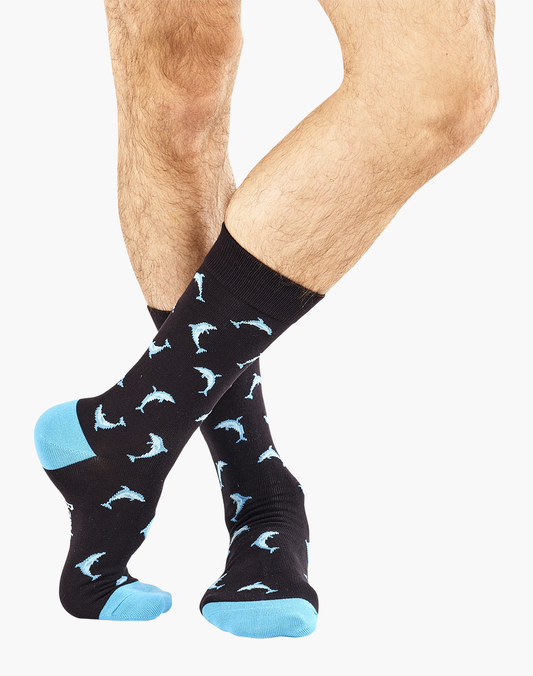 MENS DOLPHIN BAMBOO SOCK