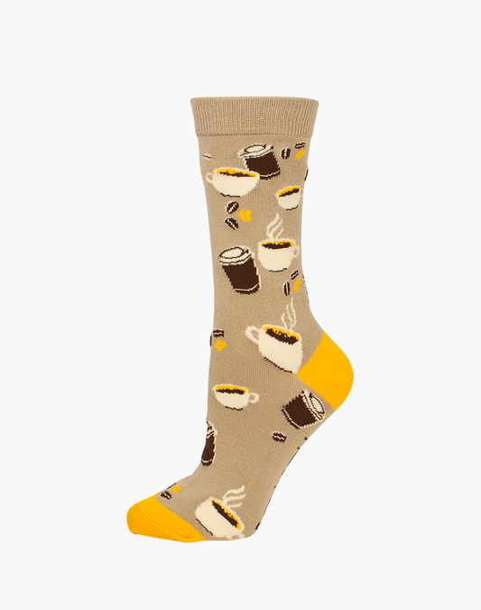 WOMENS COFFEE BEANS BAMBOO SOCK