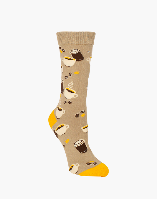 WOMENS COFFEE BEANS BAMBOO SOCK