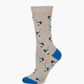 WOMENS BLUE WREN BAMBOO SOCK