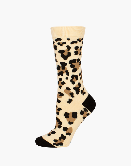 WOMENS CHEETAH BAMBOO SOCK