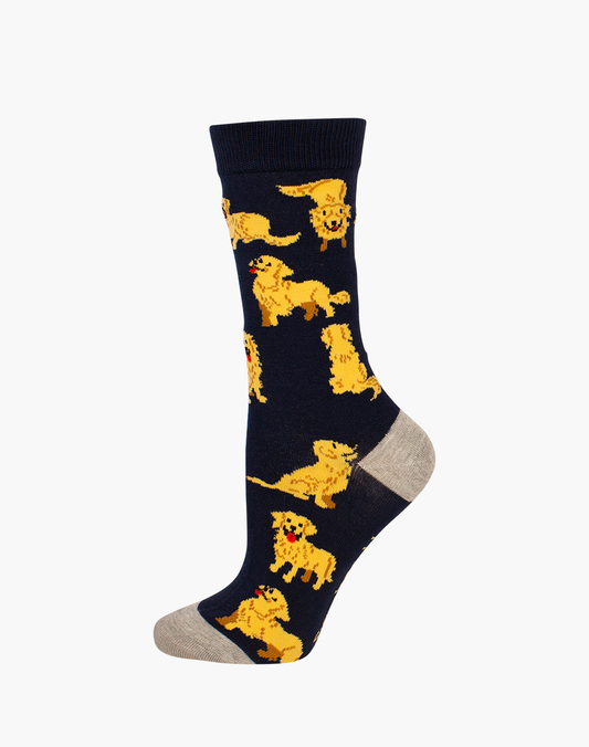 WOMENS GOLDEN RETRIEVER BAMBOO SOCK