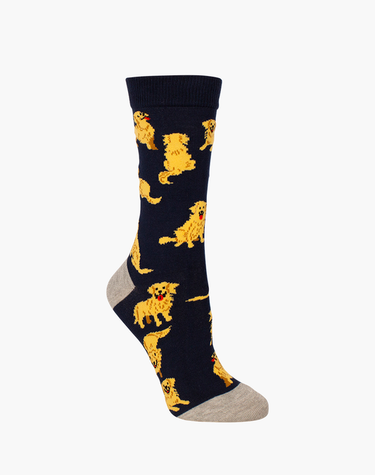 WOMENS GOLDEN RETRIEVER BAMBOO SOCK