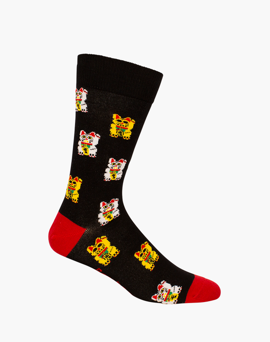 MENS MANEKI-NEKO BAMBOO SOCK