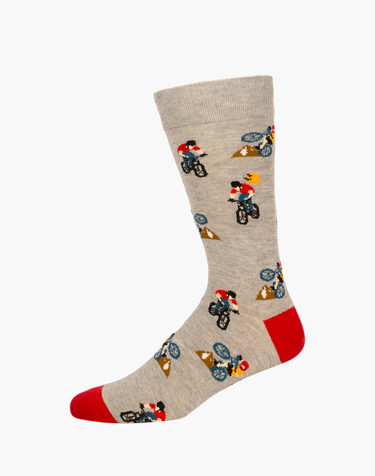 MENS MOUNTAIN BIKE BAMBOO SOCK