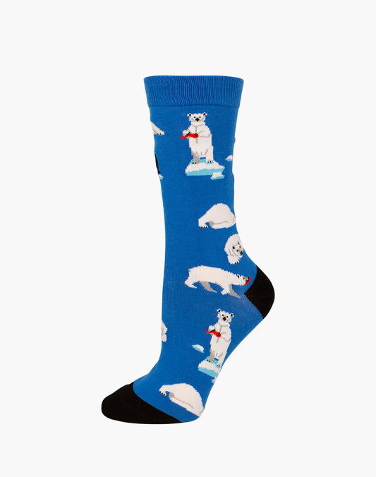 WOMENS POLAR BEARS BAMBOO SOCK