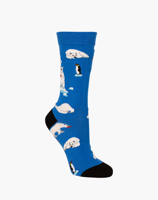 WOMENS POLAR BEARS BAMBOO SOCK