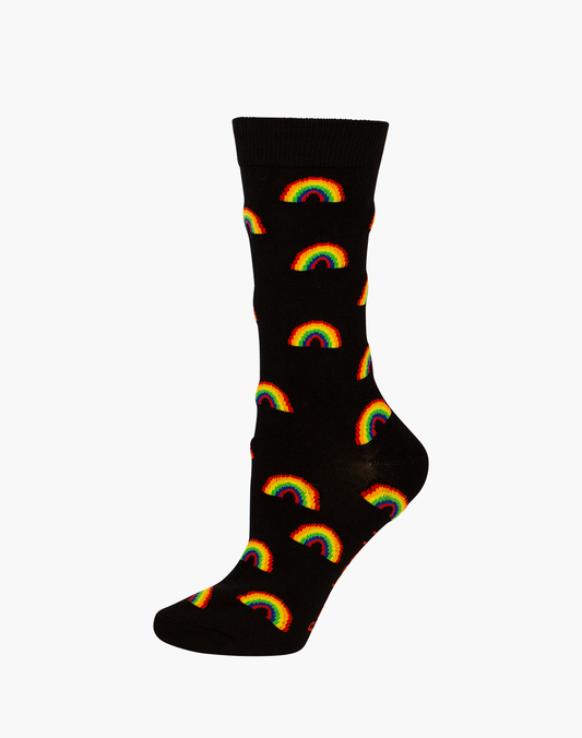 WOMENS PRIDE RAINBOW BAMBOO SOCK