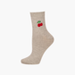 WOMENS QUARTER CREW CHERRY BAMBOO SOCK