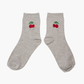 WOMENS QUARTER CREW CHERRY BAMBOO SOCK