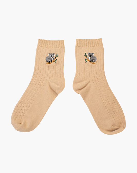 WOMENS QUARTER CREW KOALA BAMBOO SOCK