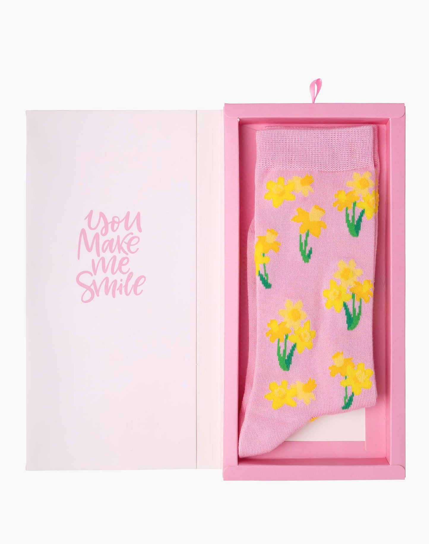 WOMENS DAFFODILS BAMBOO SOCK CARD