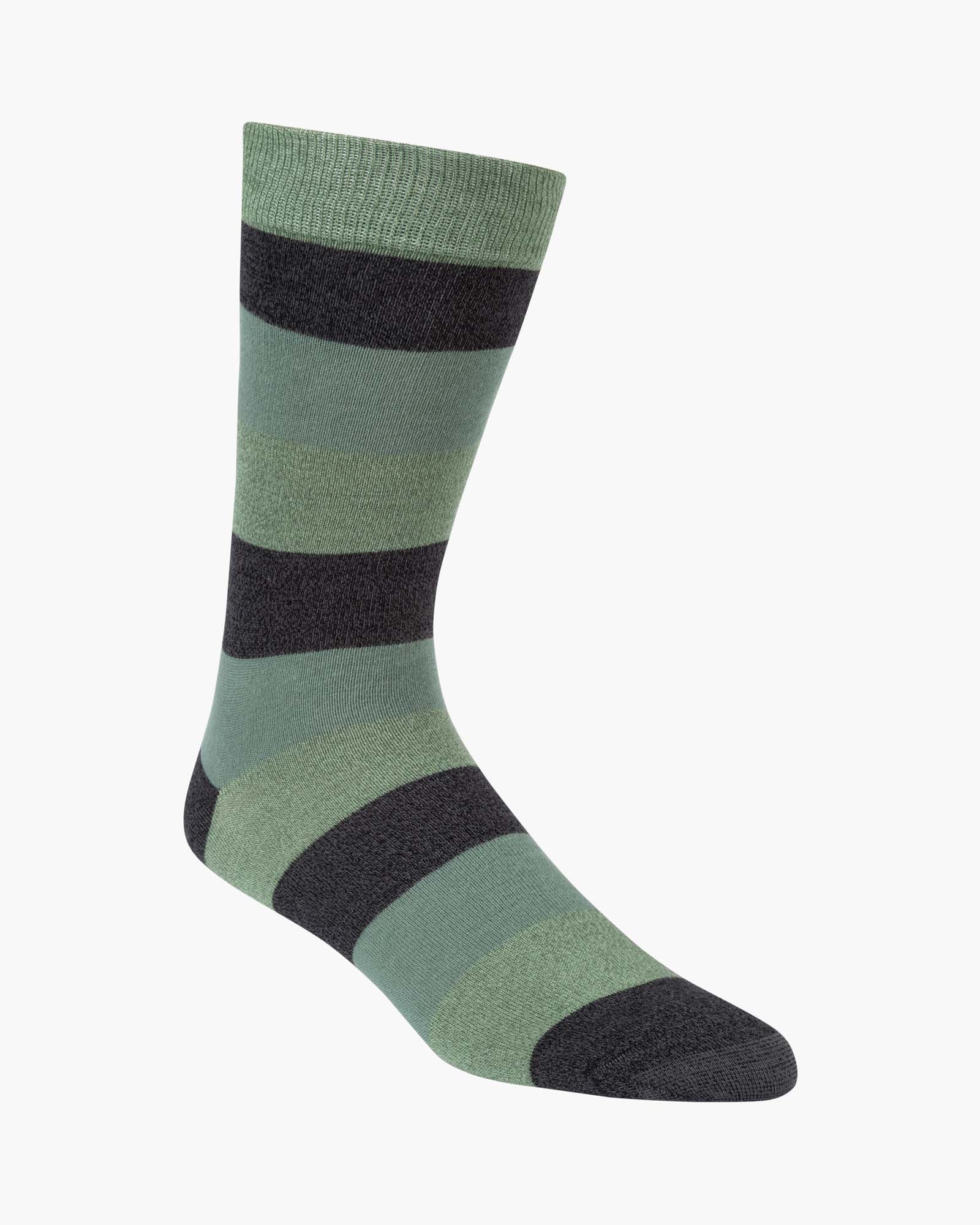 bold striped green socks 