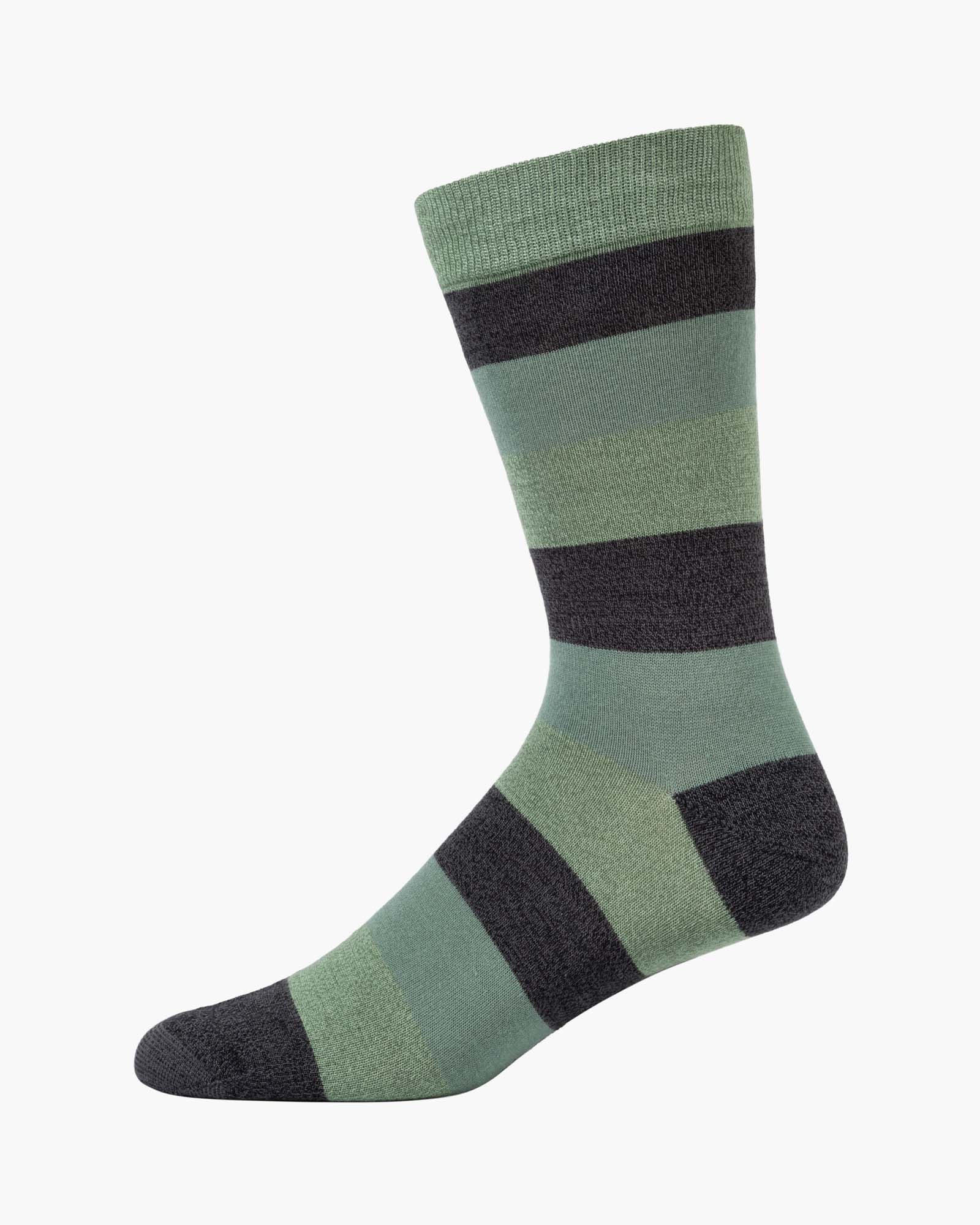 bold striped green socks 