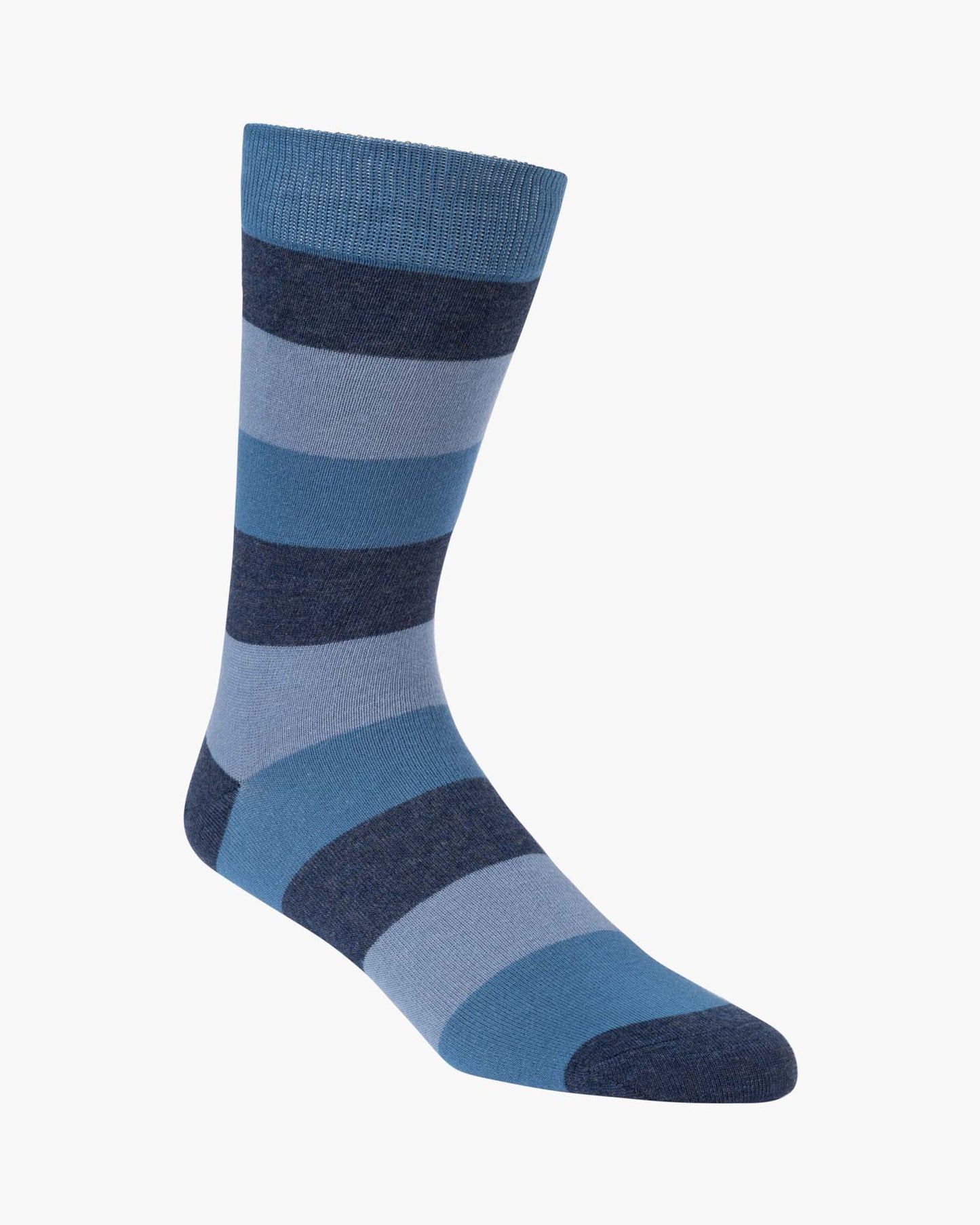 bold striped blue socks 