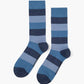 bold striped blue socks 
