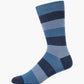 bold striped blue socks 