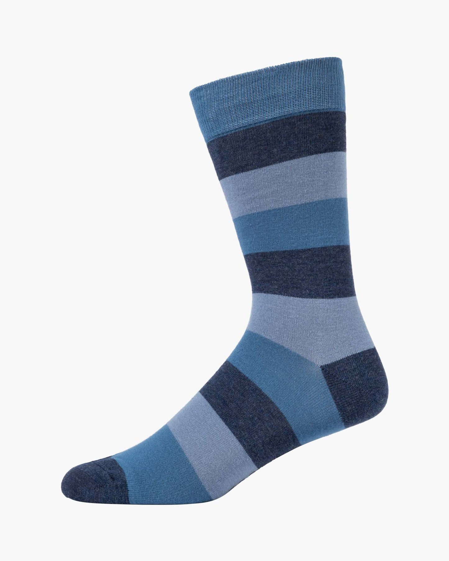 bold striped blue socks 