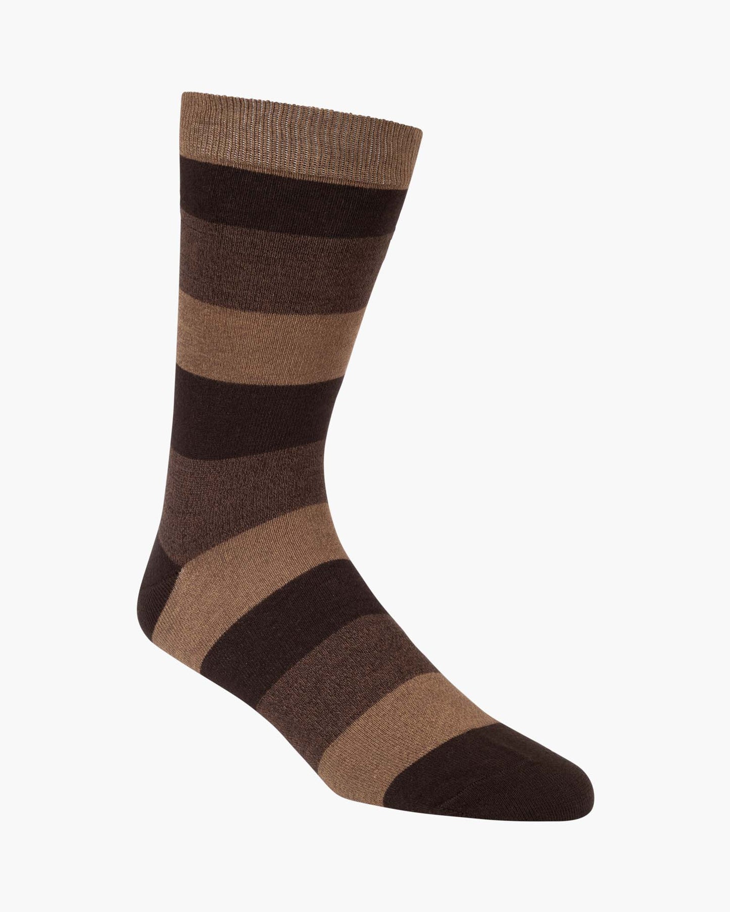bold striped brown socks 
