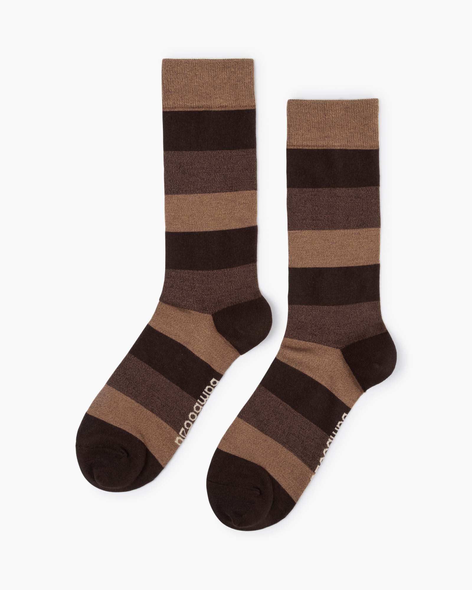 bold striped brown socks 