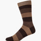 bold striped brown socks 