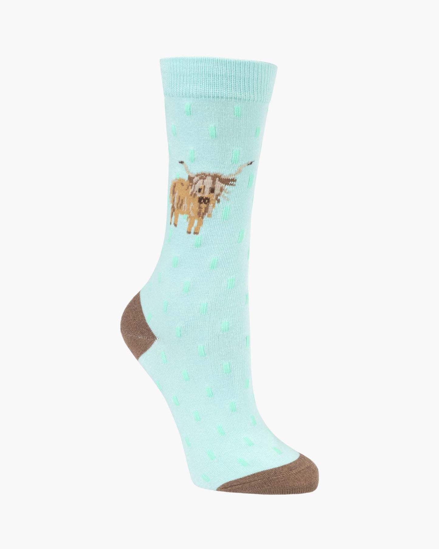 WOMENS LADY MOO MOO COW BAMBOO SOCK