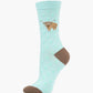 WOMENS LADY MOO MOO COW BAMBOO SOCK