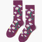 daisies plum sock