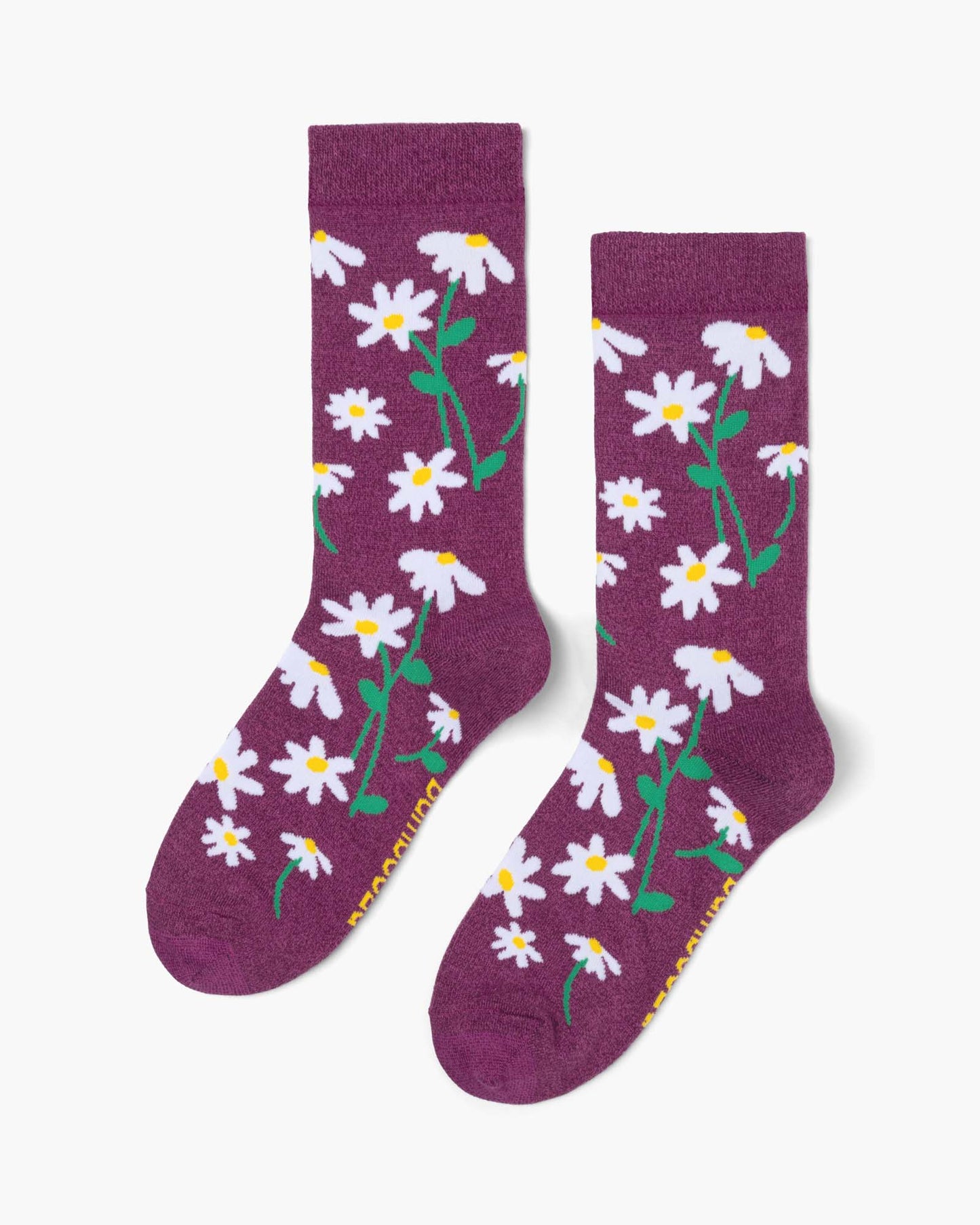 daisies plum sock