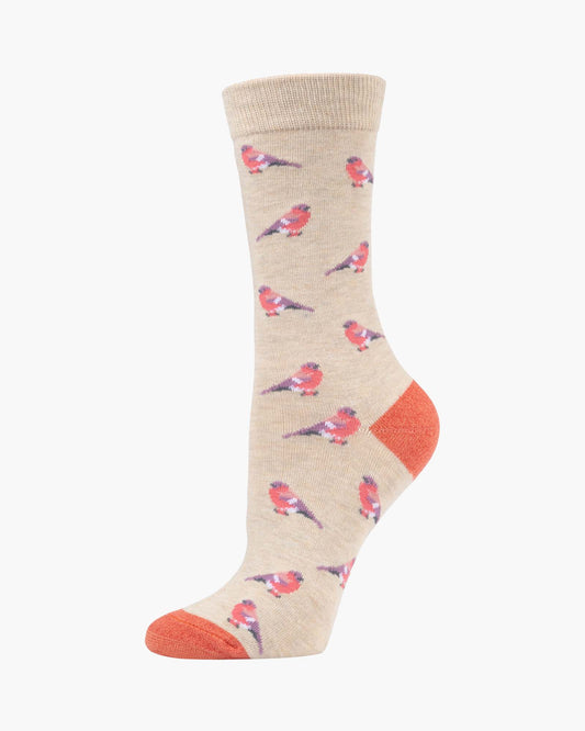 WOMENS FINCH BIRD BAMBOO SOCK
