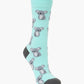 WOMENS FLUFFY KOALA BAMBOO SOCK