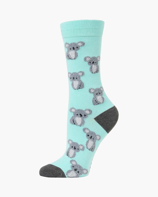 WOMENS FLUFFY KOALA BAMBOO SOCK