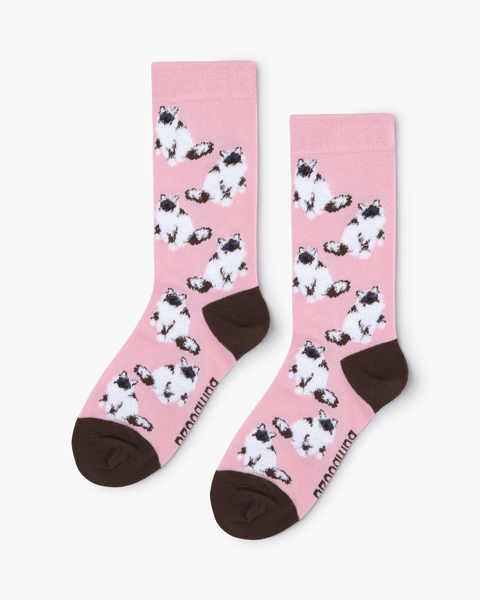WOMENS PINK FLUFFY RAGDOLL BAMBOO SOCK – Bamboozld