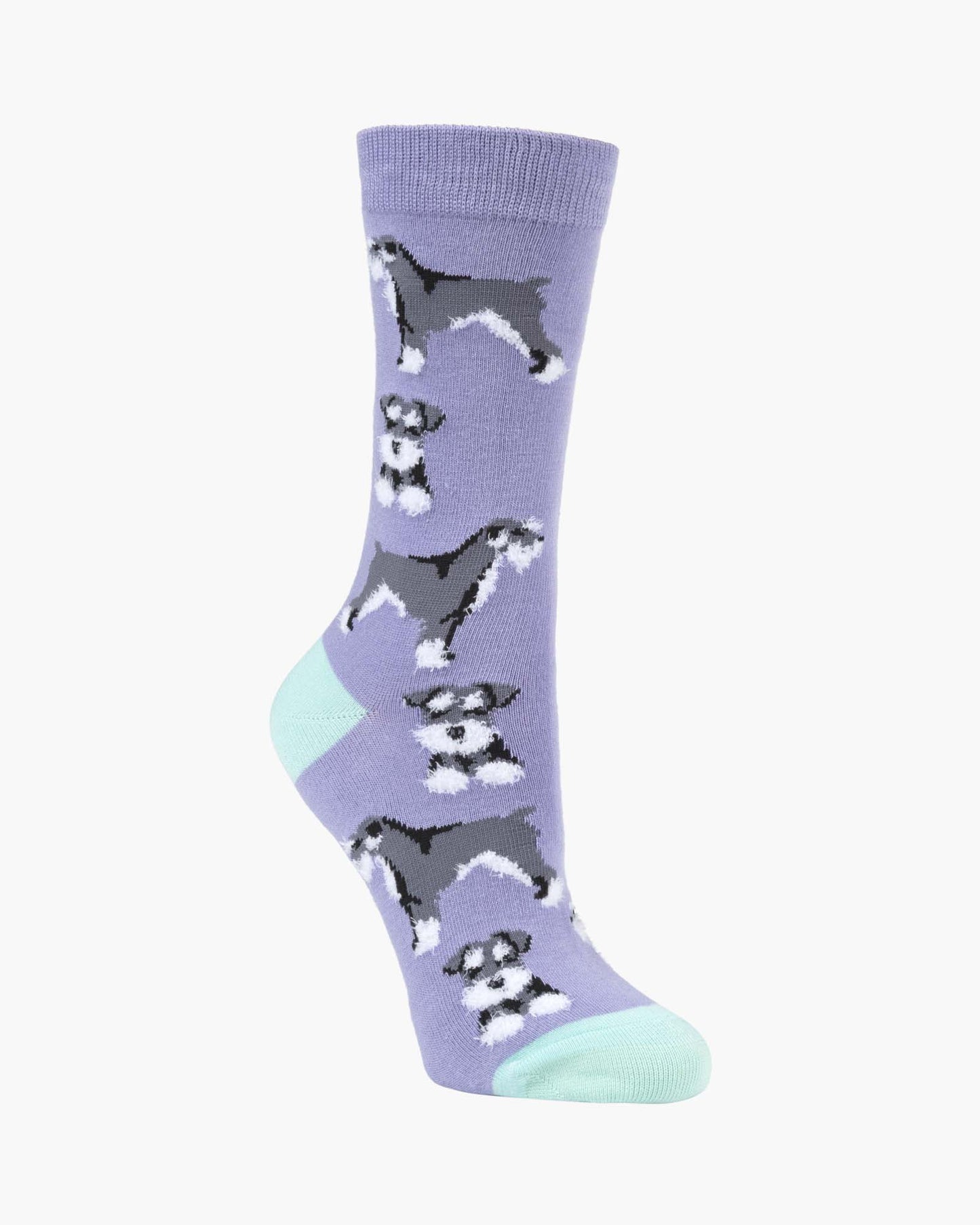WOMENS FLUFFY SCHNAUZER BAMBOO SOCK