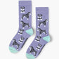 WOMENS FLUFFY SCHNAUZER BAMBOO SOCK